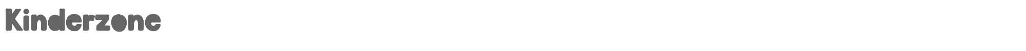 Sample characters Kinderzone Font